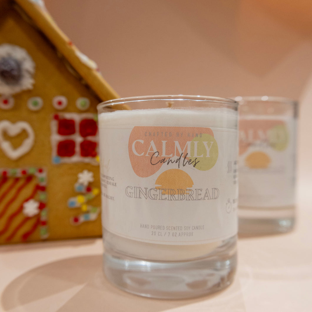 Gingerbread scented soy wax vegan candles, hand poured in Norfolk, United Kingdom 